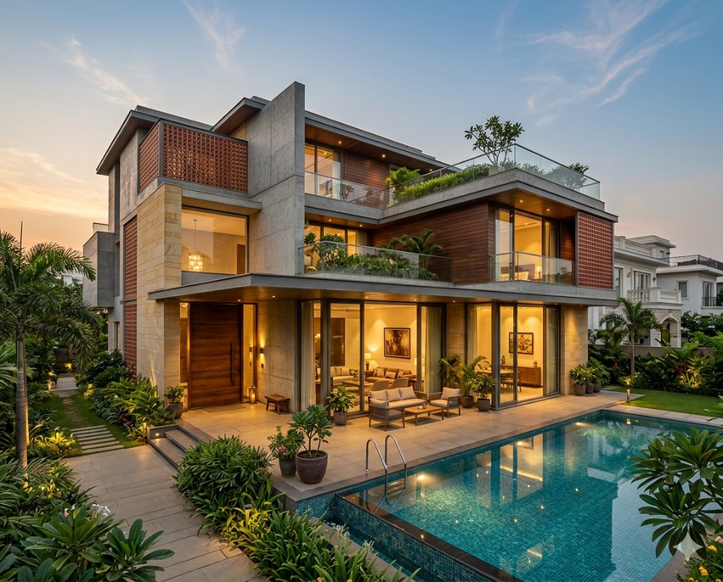Modern luxury villa by Global Builder